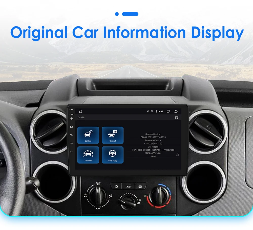 OSSURET Radio 2DIN CarPlay y Android Auto para Berlingo/Partner - imagen 5