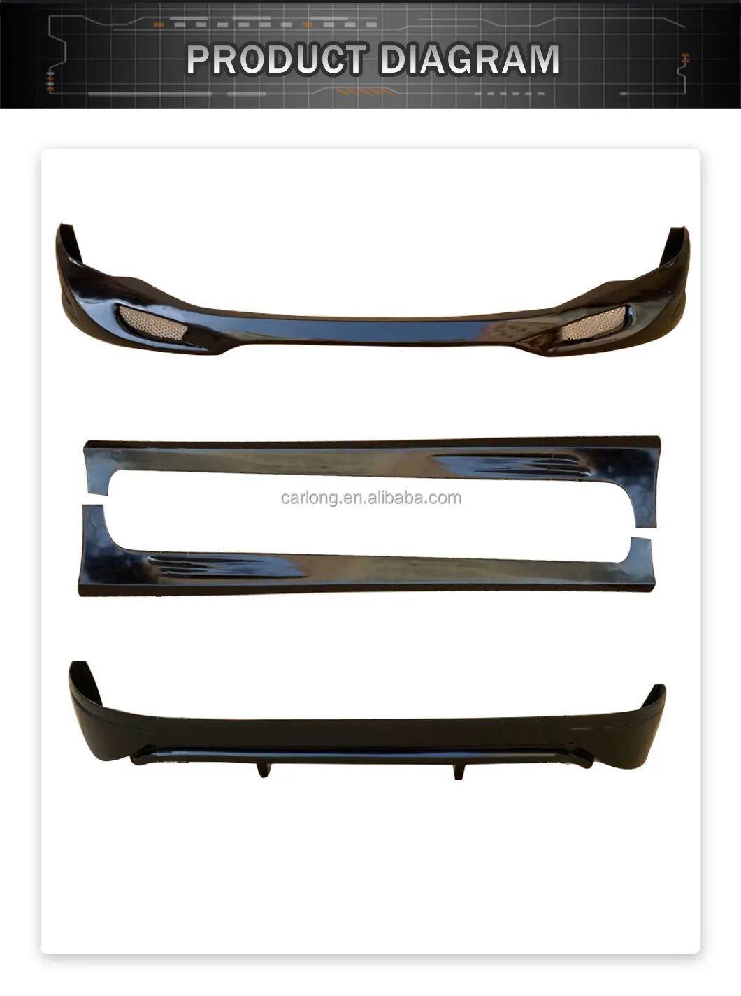 Detalle labio delantero Honda Fit
