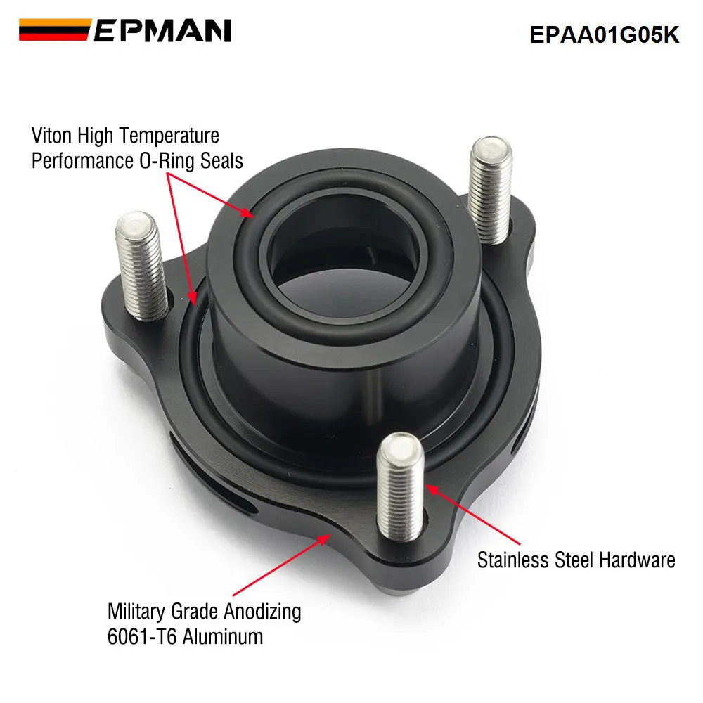 Kit espaciador aluminio válvula blow-off EPMAN – VW Golf Mk7 GTI / Audi A3/TT - imagen 4