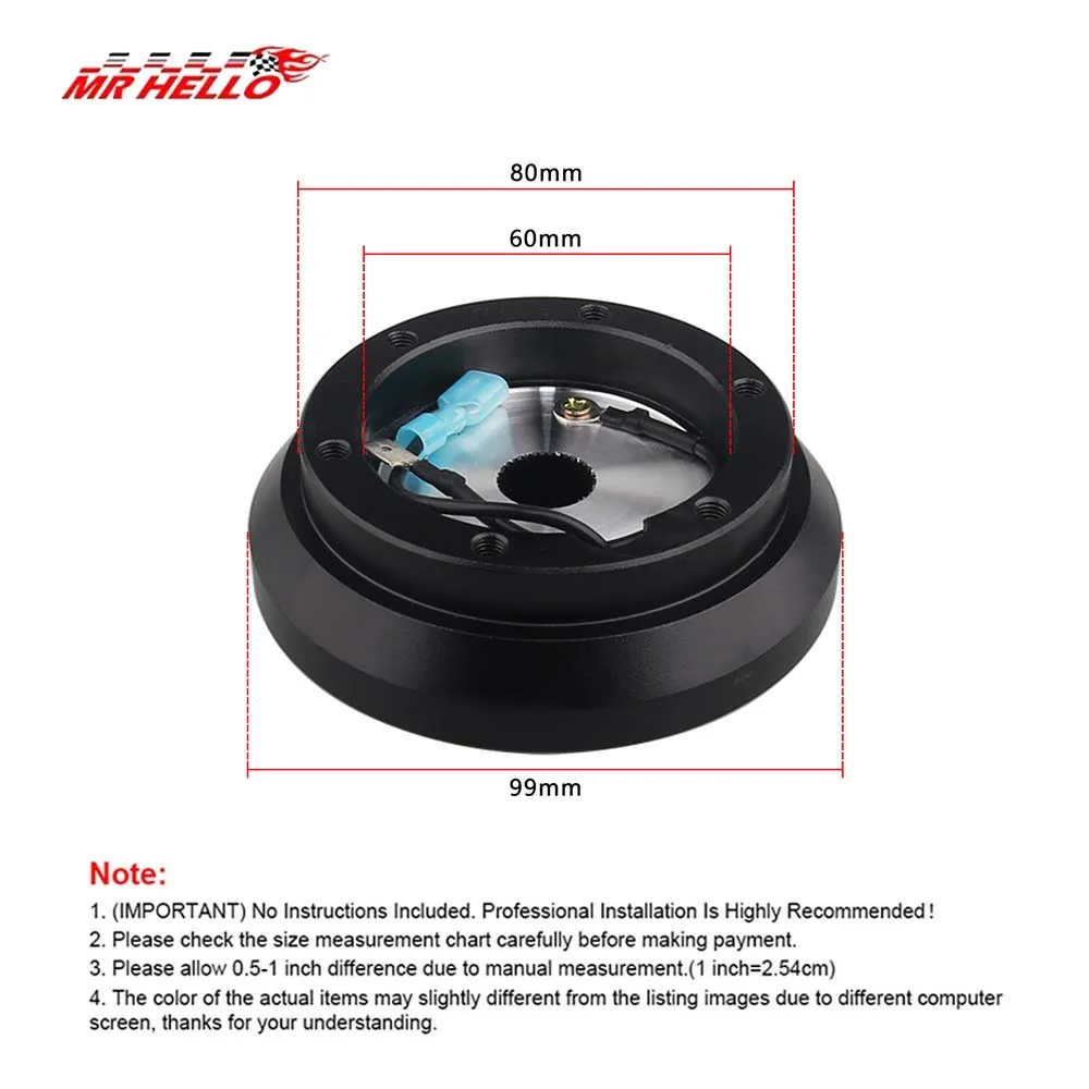 Adaptador de cubo corto volante 100H – Subaru Impreza WRX, Mitsubishi Eclipse - imagen 2