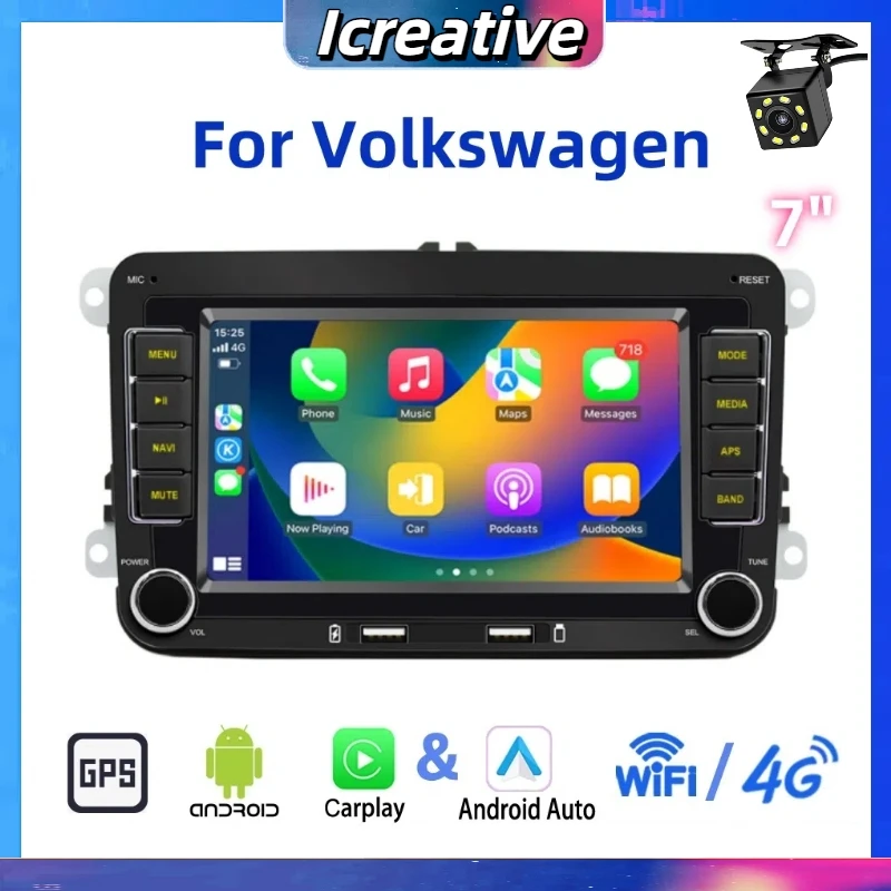Radio Android para VW con CarPlay y GPS – Golf 5/6, Passat, Polo, Jetta