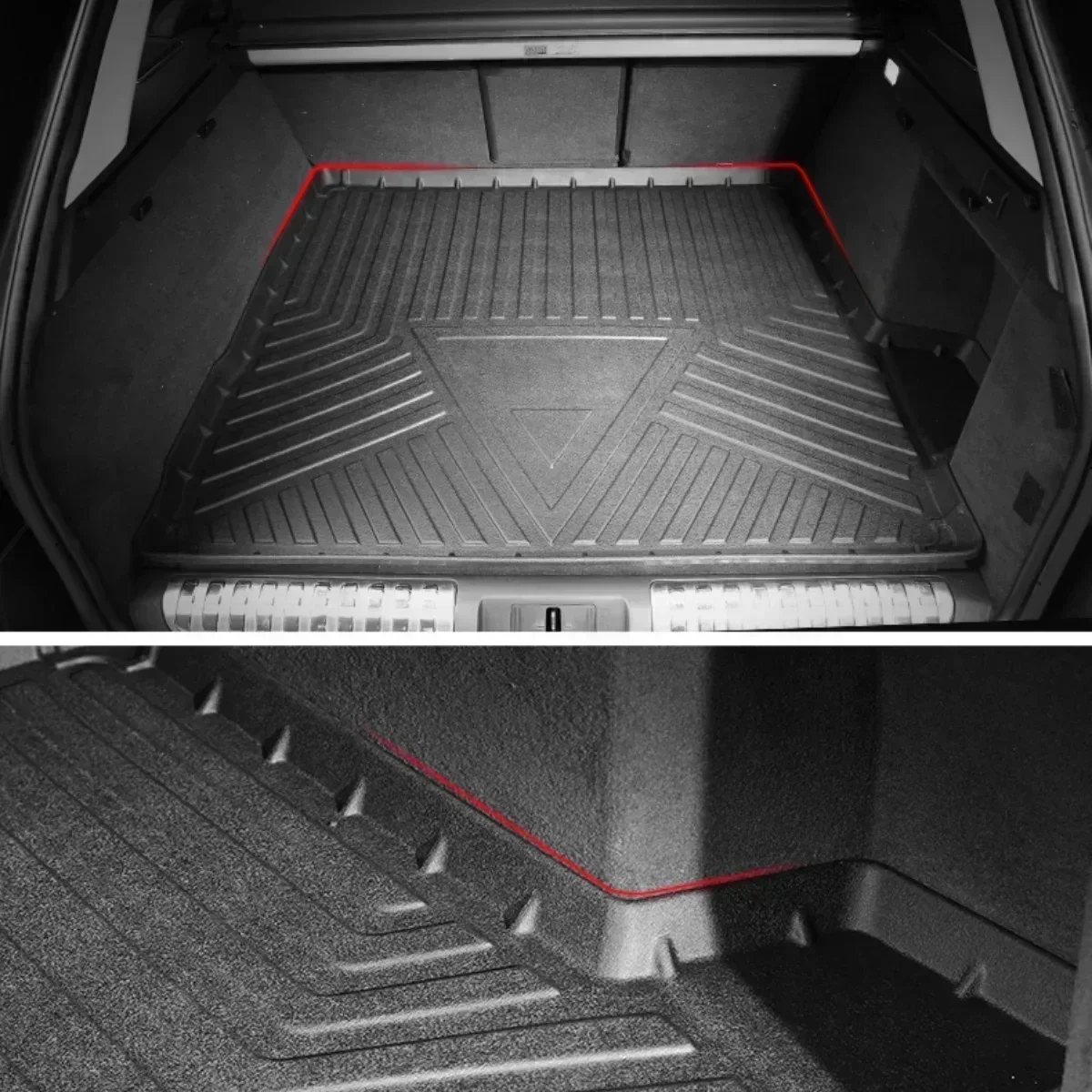 Cubierta para maletero trasero de coche, alfombrilla antideslizante de goma impermeable, revestimiento de carga TPE, accesorios para Volvo XC90 5/7 plazas 2015-2024 - imagen 3