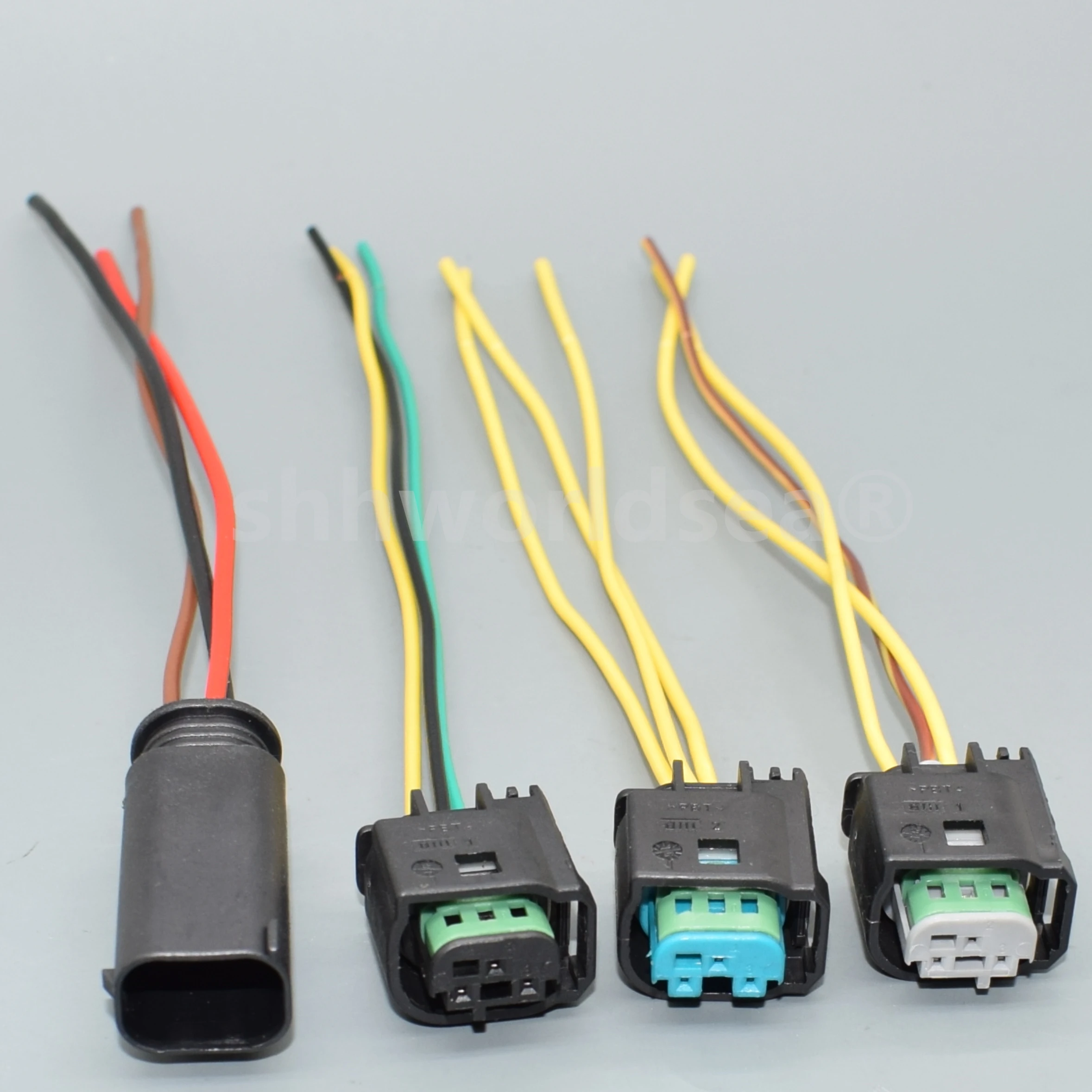 Conector macho-hembra de plástico negro, referencia 968402-1