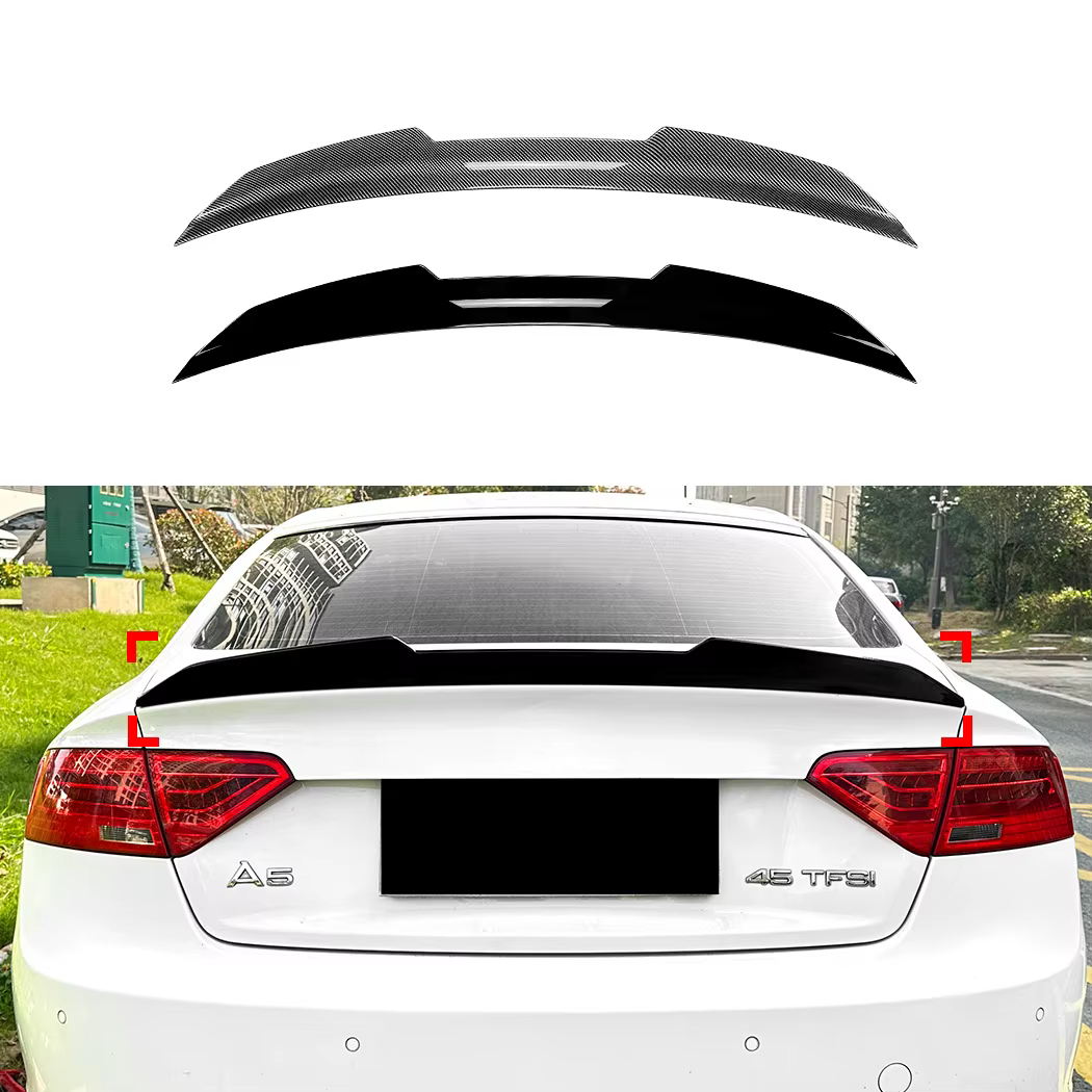 Alerón trasero estilo PSM para Audi A5 8T montado sobre la tapa del maletero