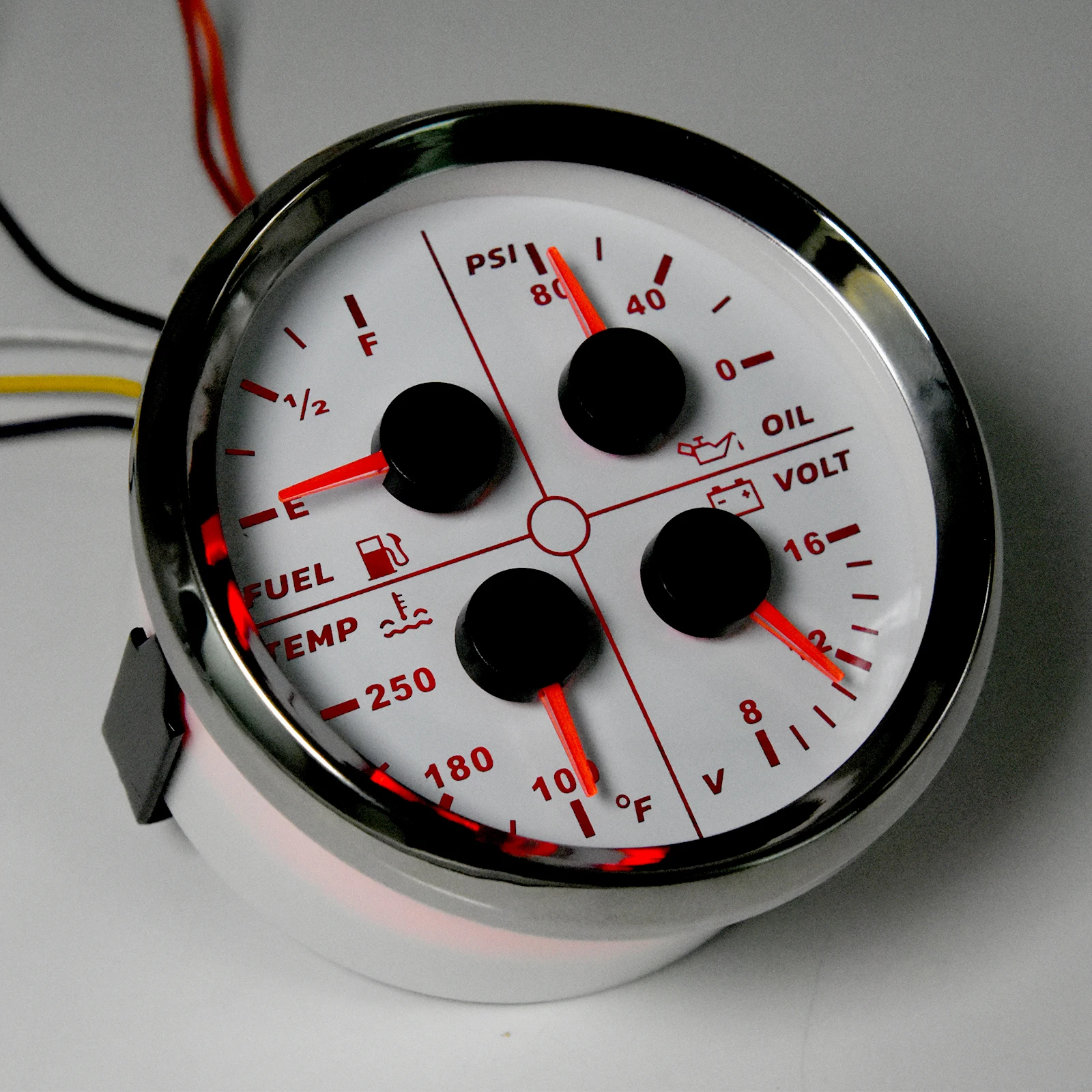 Reloj 4 en 1 de presión de aceite, nivel de combustible y temperatura - imagen 5