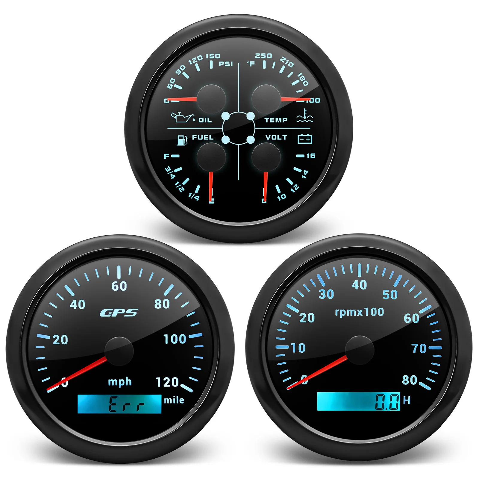 Velocímetro GPS con tacómetro 8000 rpm y retroiluminación 7 colores - imagen 5