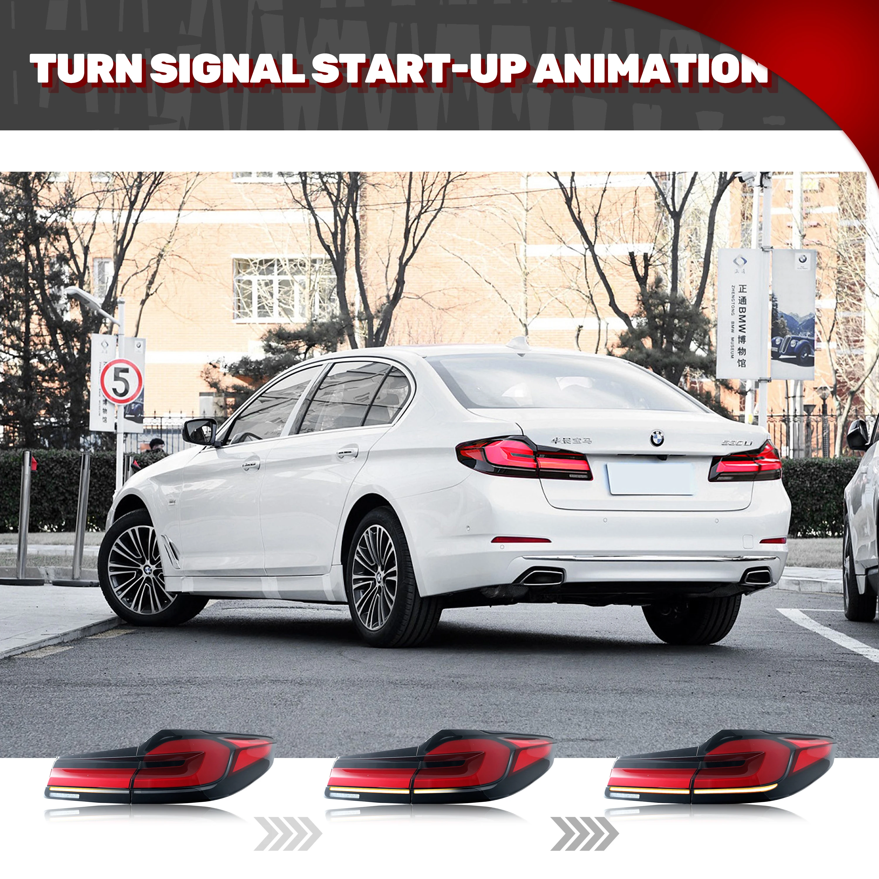 Faros traseros LED secuencial BMW G30 F90 M5 5 Series 2017-2020 - imagen 3