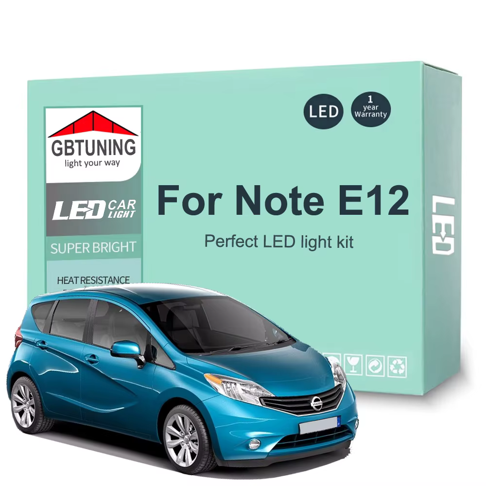 Accesorios para coches Nissan Note E12 2013-2020, luz Interior LED para matrícula Canbus, 9 Uds.