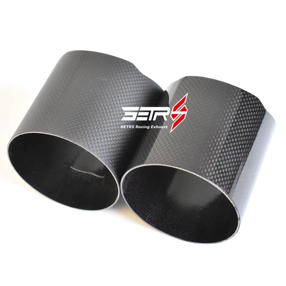 Embellecedor de escape universal en fibra de carbono mate o brillo - imagen 4