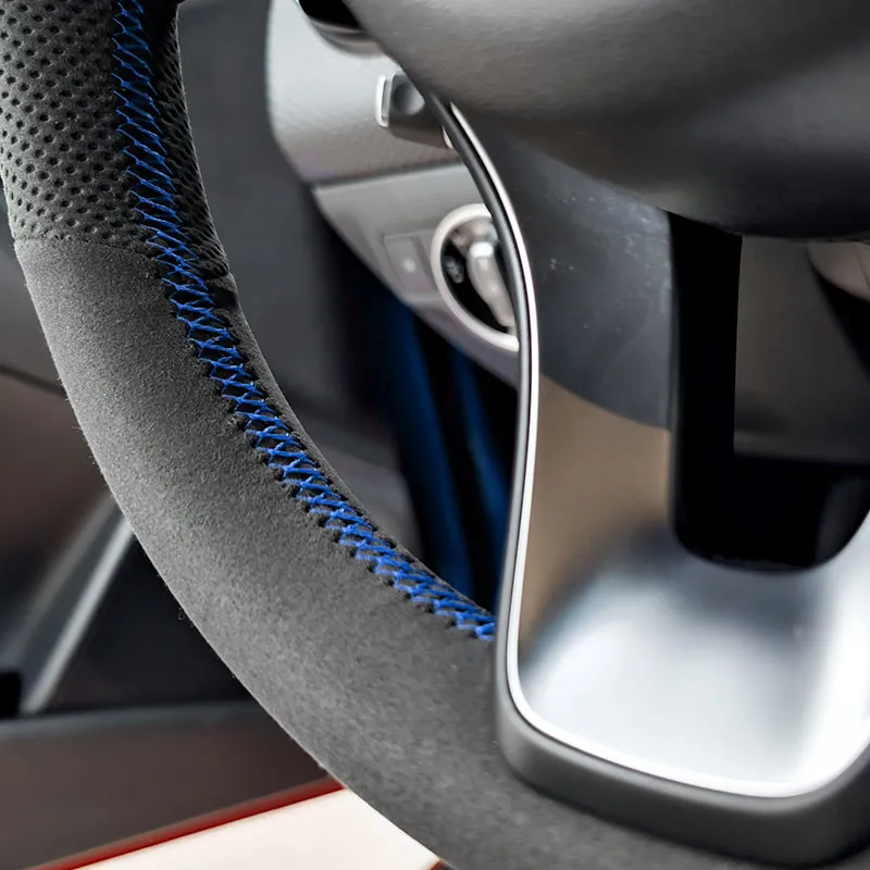 Funda de volante de cuero y ante para Audi Q3, Q5 y Q7 - imagen 5