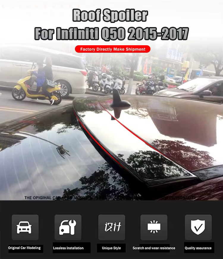 Alerón de techo para Infiniti Q50 2015-2017 instalado