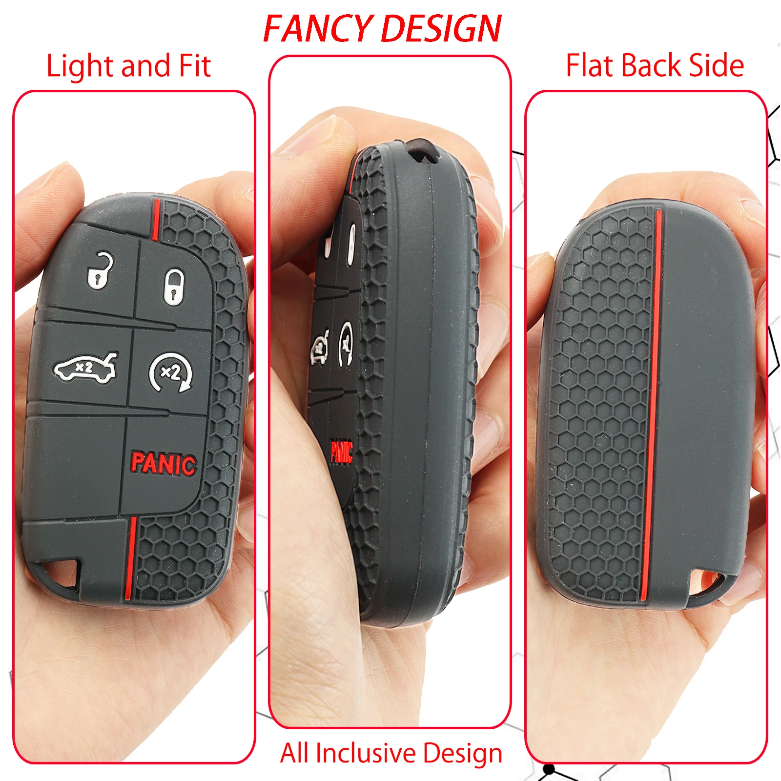 Funda llave silicona Dodge Charger, Jeep Grand Cherokee y Chrysler 300 - imagen 4
