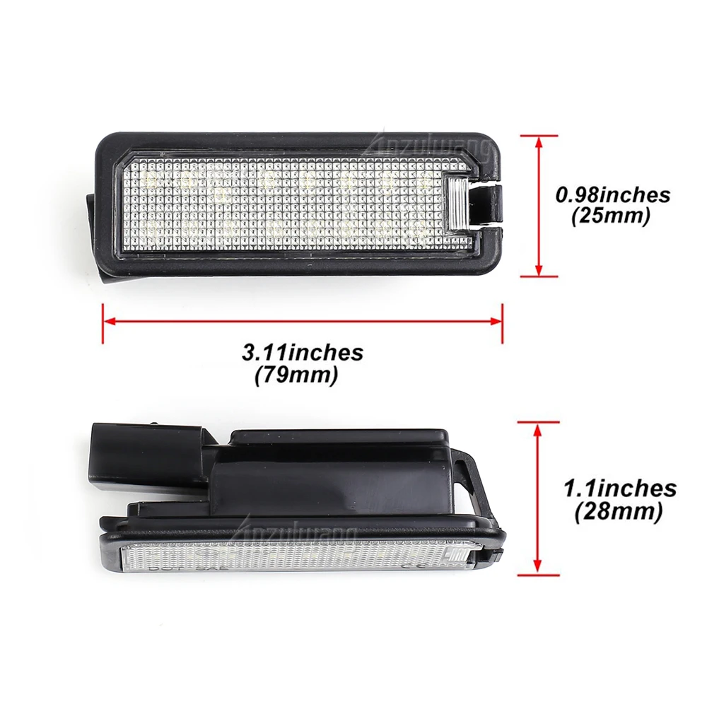 Luces LED para matrícula VW Golf 4-7, Passat B6, Lupo y Polo - imagen 2