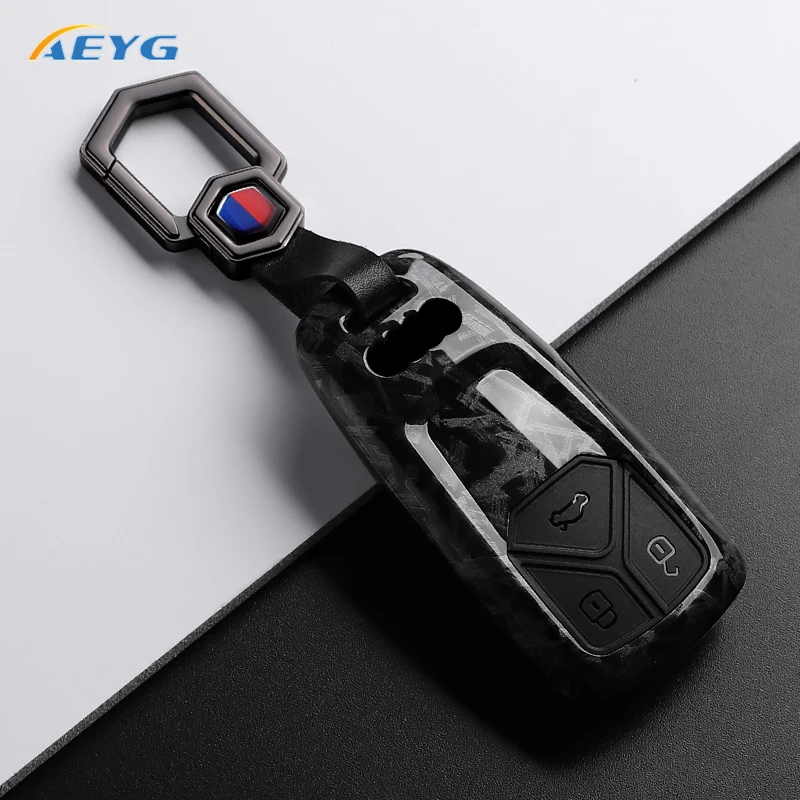 Funda fibra carbono llave Audi - Protector A4 B9 A5 Q5 TT TFSI - imagen 2