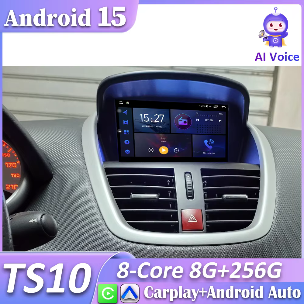 Radio multimedia CarPlay y Android Auto para Peugeot 207 CC 2006-2015