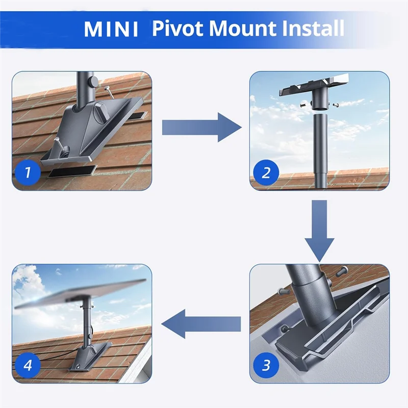 Soporte mural pivotante AB56 para Starlink Mini – Montaje pared - imagen 5