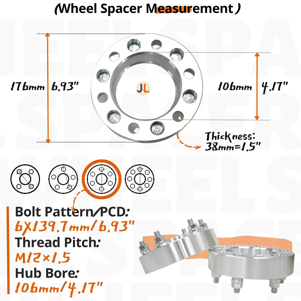 Espaciadores de rueda forjados Toyota 4Runner Fortuner Lexus GX460 - imagen 2