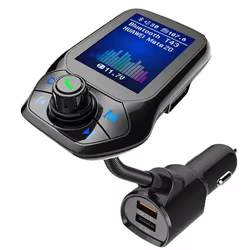 Audio Bluetooth para coche con pantalla color y carga rápida