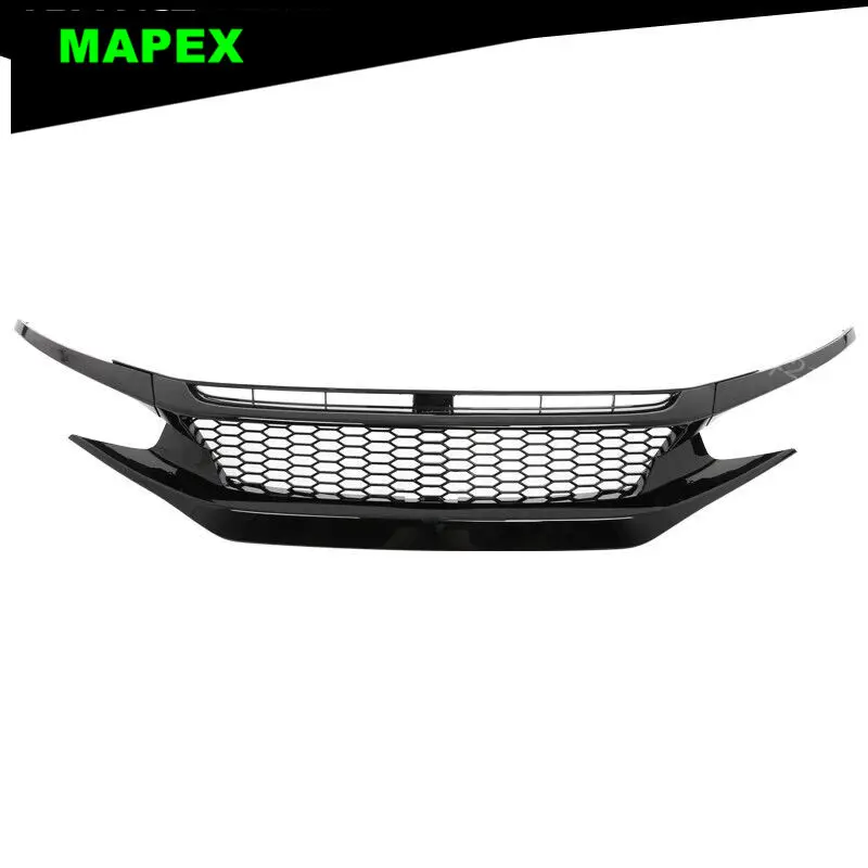 Parrilla superior parachoques Honda Civic 2019-2021, panal ABS - imagen 2