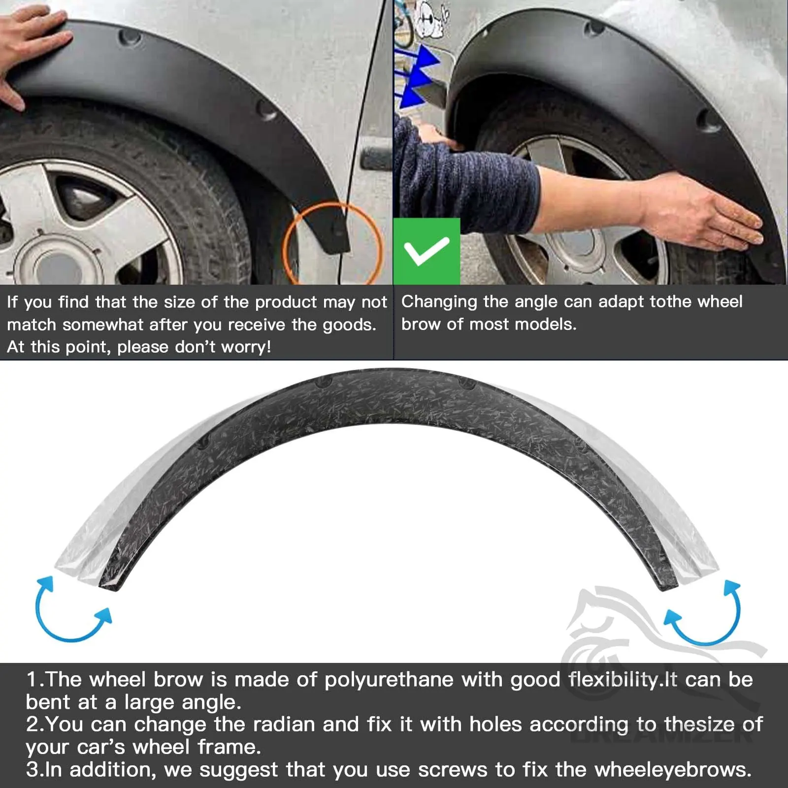 Aletines universales flexibles para coche, extensiones de rueda extra anchas - imagen 5