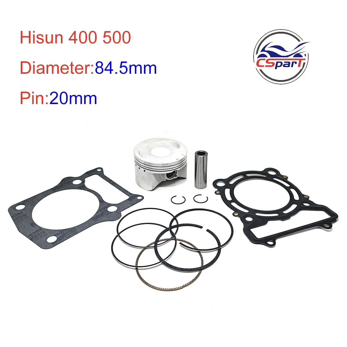 Kit de pistón 84,5 mm para Hisun HS400/HS500 ATV 400-500 cc