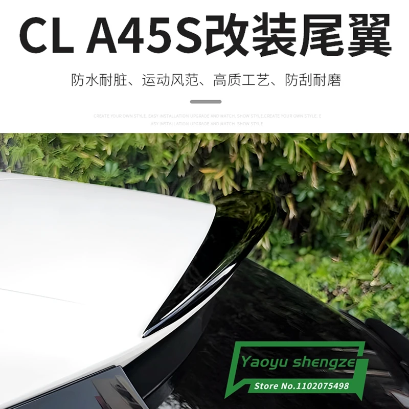 Alerón trasero Mercedes-Benz CLA X118 ABS negro brillante - imagen 3