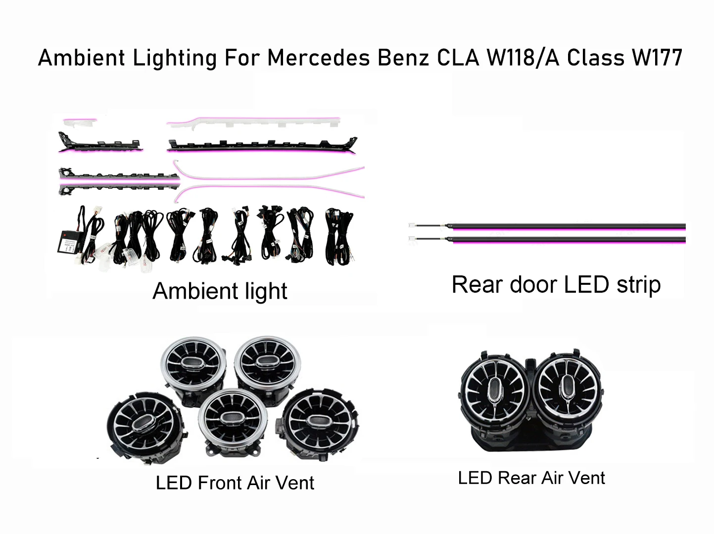Luz ambiental W177 en salpicadero