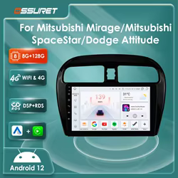 Radio Android 4G con CarPlay para Mitsubishi Mirage y Attrage