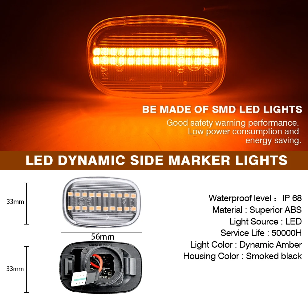 Intermitente LED lateral dinámico para Toyota Corolla E10-E12 (1992-2007) - imagen 4