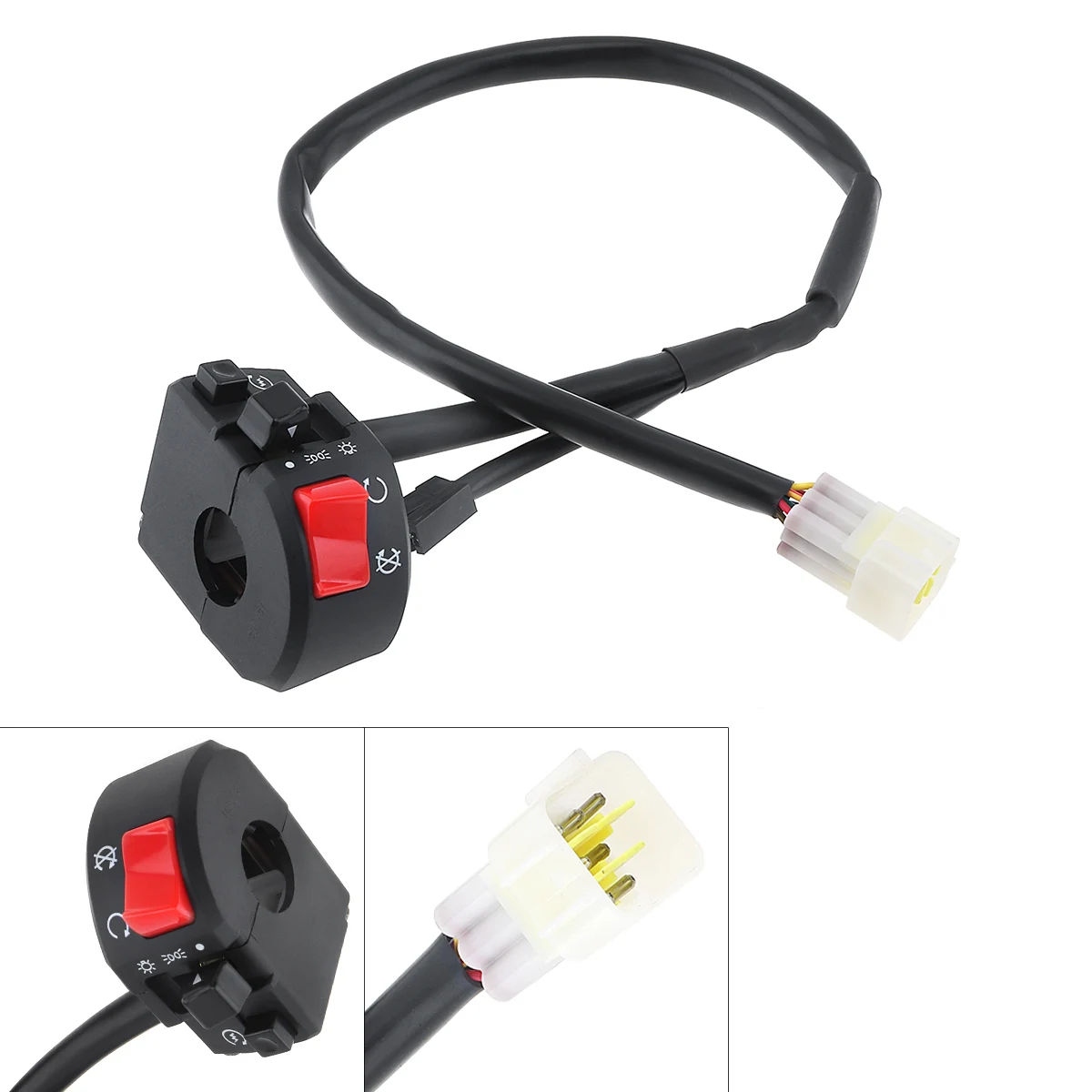 Piña derecha Suzuki 300 cc, 22 mm, con arranque y luces LED