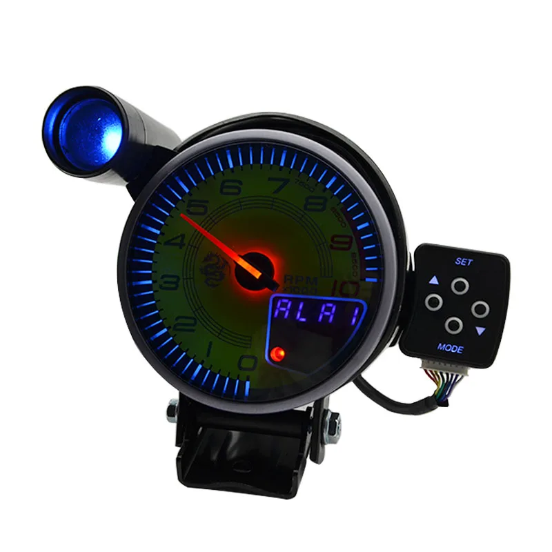 Tacómetro 95 mm 0-10.000 rpm con LED tricolor y luz de cambio 12 V - imagen 5
