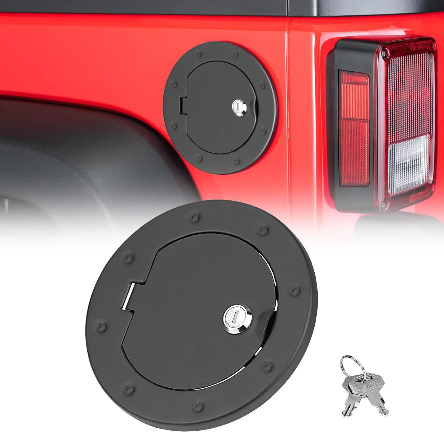 Tapa deposito combustible Jeep Wrangler JK 2007-2017 cierres - imagen 3
