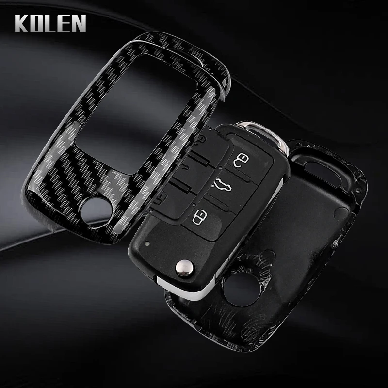 Funda llave de carbono ABS para VW Polo, Golf, Passat y Tiguan - imagen 3