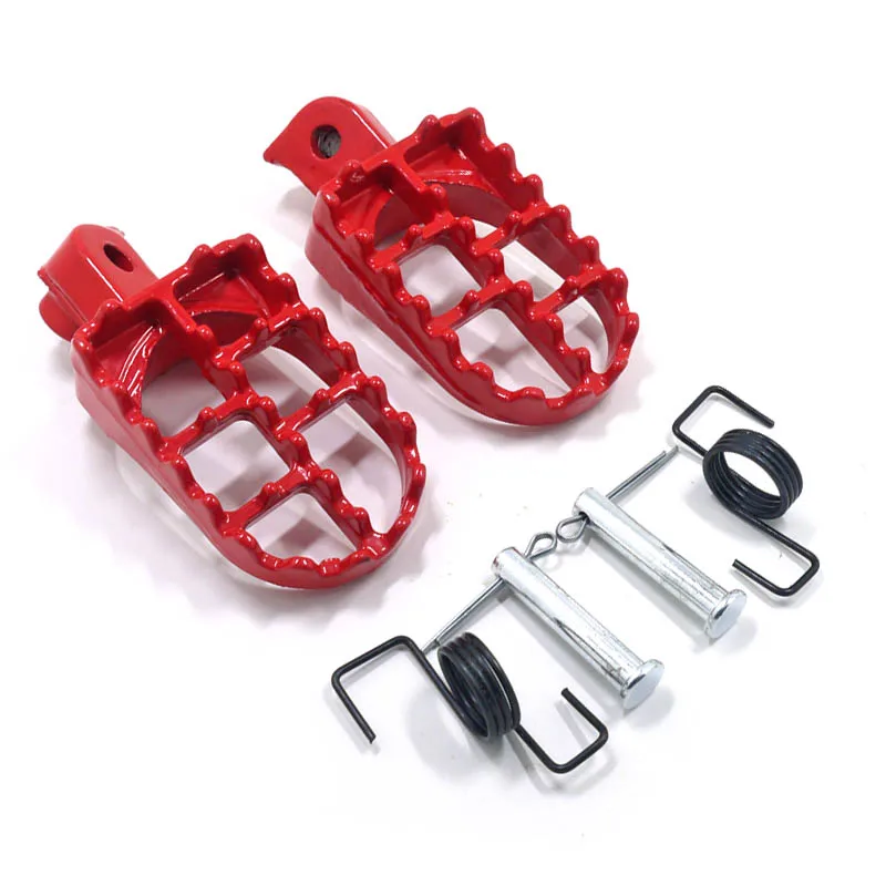 Estribos rojos pit bike para Honda CRF50 y Yamaha TW200 - imagen 2