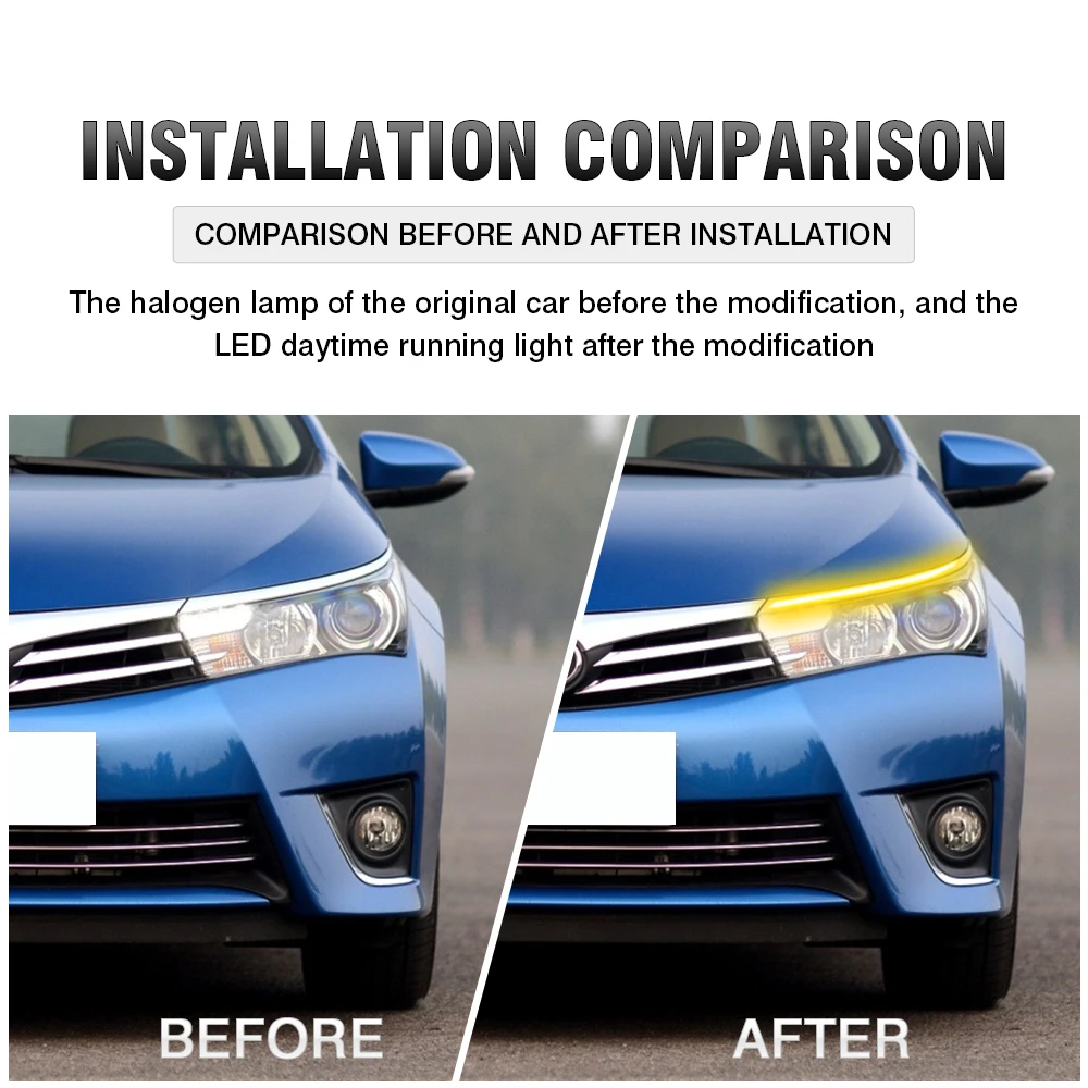 Faro CEJA LED DRL para Toyota Corolla 2014-2018 con luz diurna - imagen 2