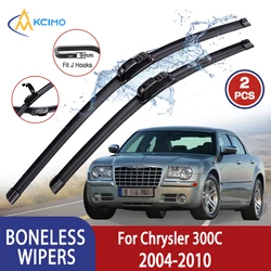 Kcimo para Chrysler 300C 2004-2010 limpiaparabrisas de coche tipo U limpiaparabrisas de goma suave sin hueso HD limpiaparabrisas automotriz duradero silencioso 22 "+ 22"