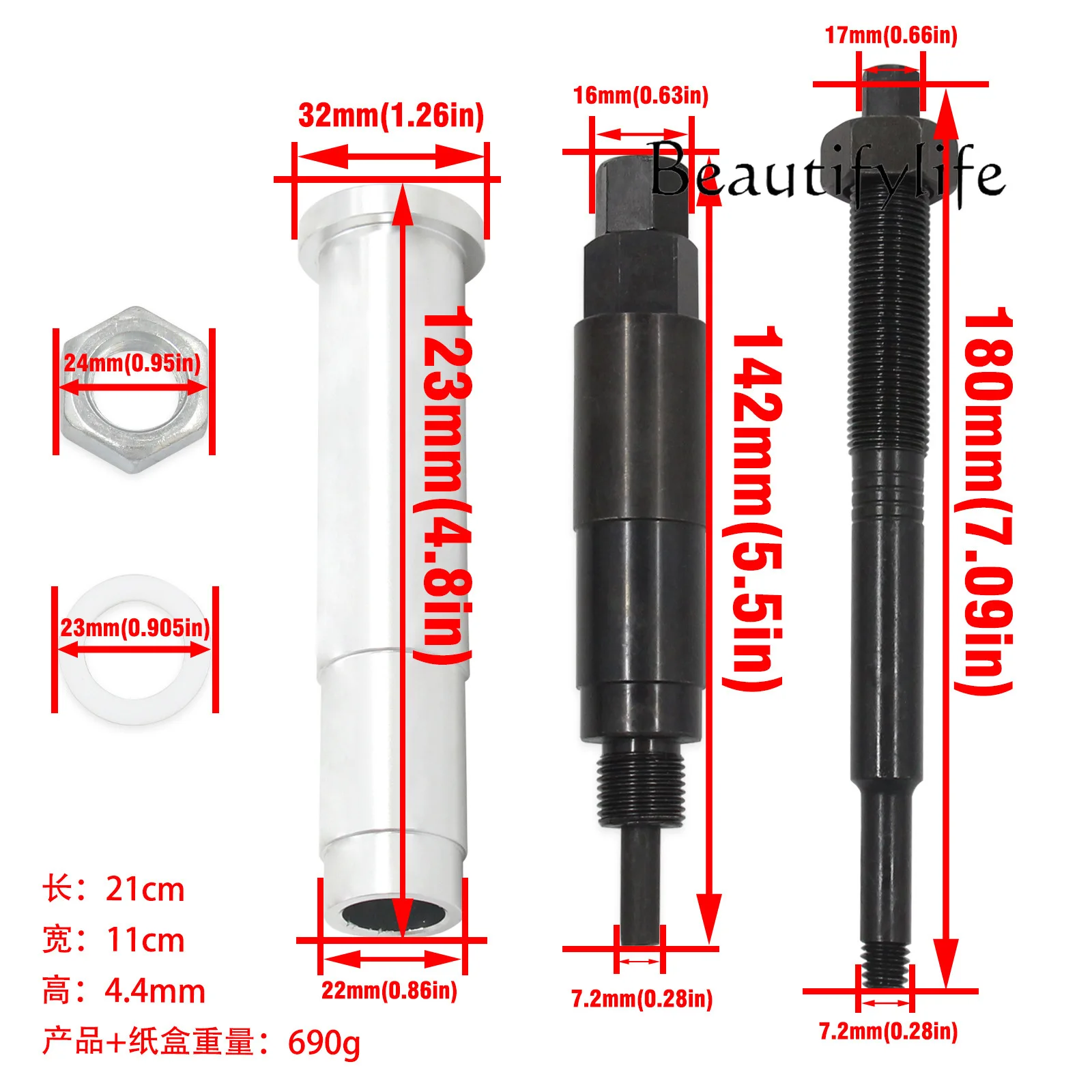 65600 Kit de extracción de bujías dañadas para motor Triton 3 válvulas 5.4L - imagen 4