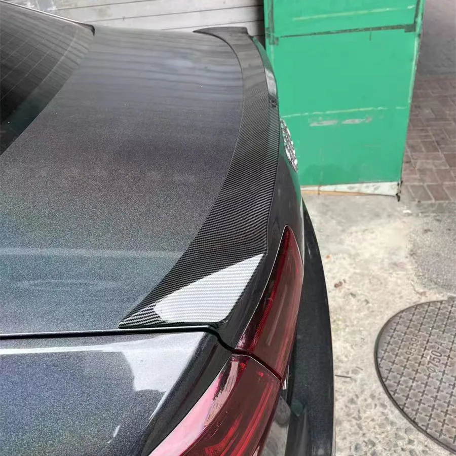 Spoiler de maletero negro carbono para Audi A6 C7