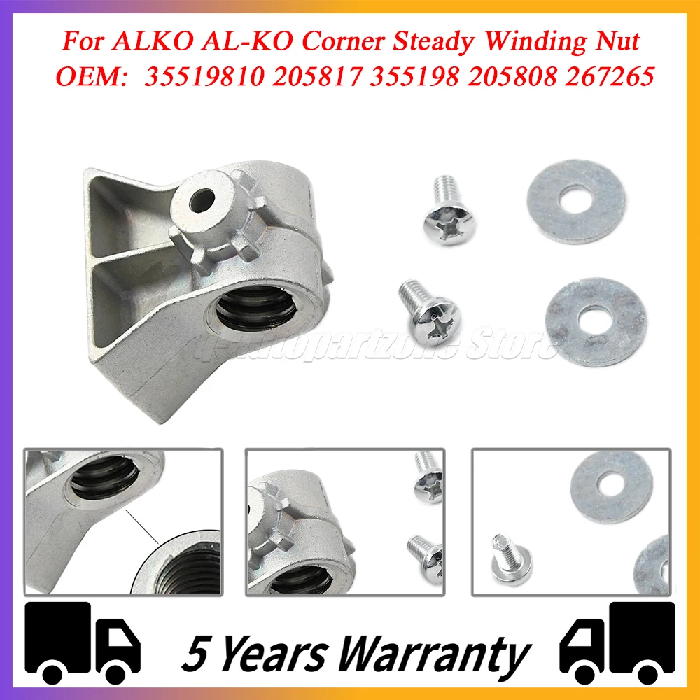 Nuevo Para ALKO AL-KO tuerca de bobinado constante de esquina 20mm chasis de caravana Jack pierna husillo casquillo 35519810 205817 355198 205808 267265