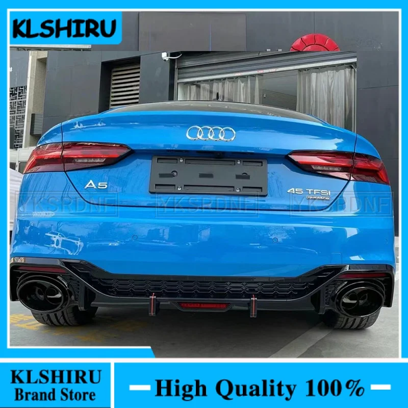 Difusor labios parachoques trasero negro brillante Audi A5 S5 2021-22