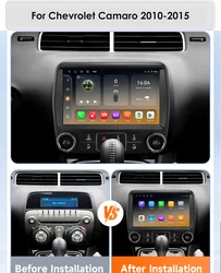 Radio Android 14 Hizpo Chevrolet Camaro 2010-2015 con GPS y CarPlay
