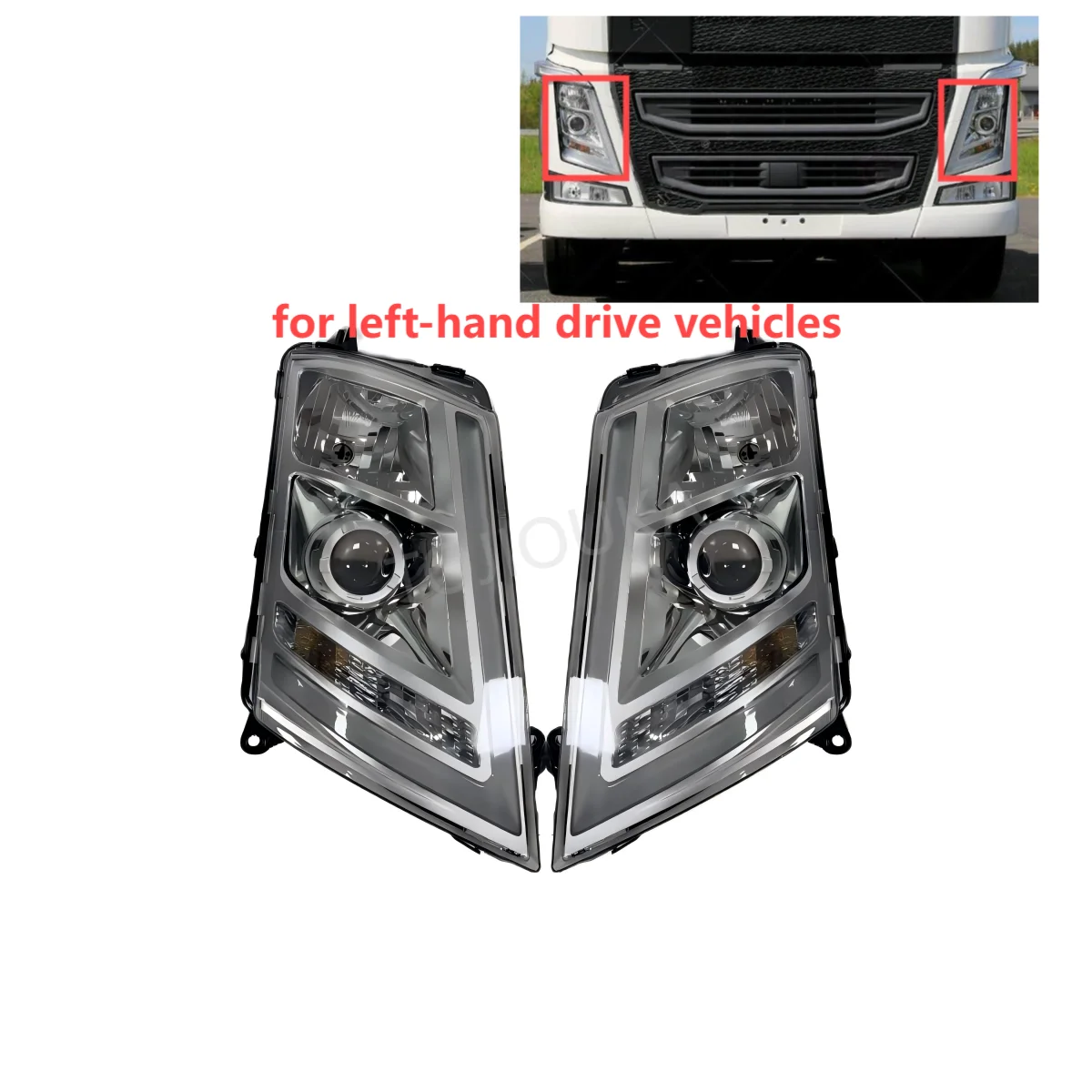 21221135/21221136 Faros Volvo FM/FH para volante a la izquierda