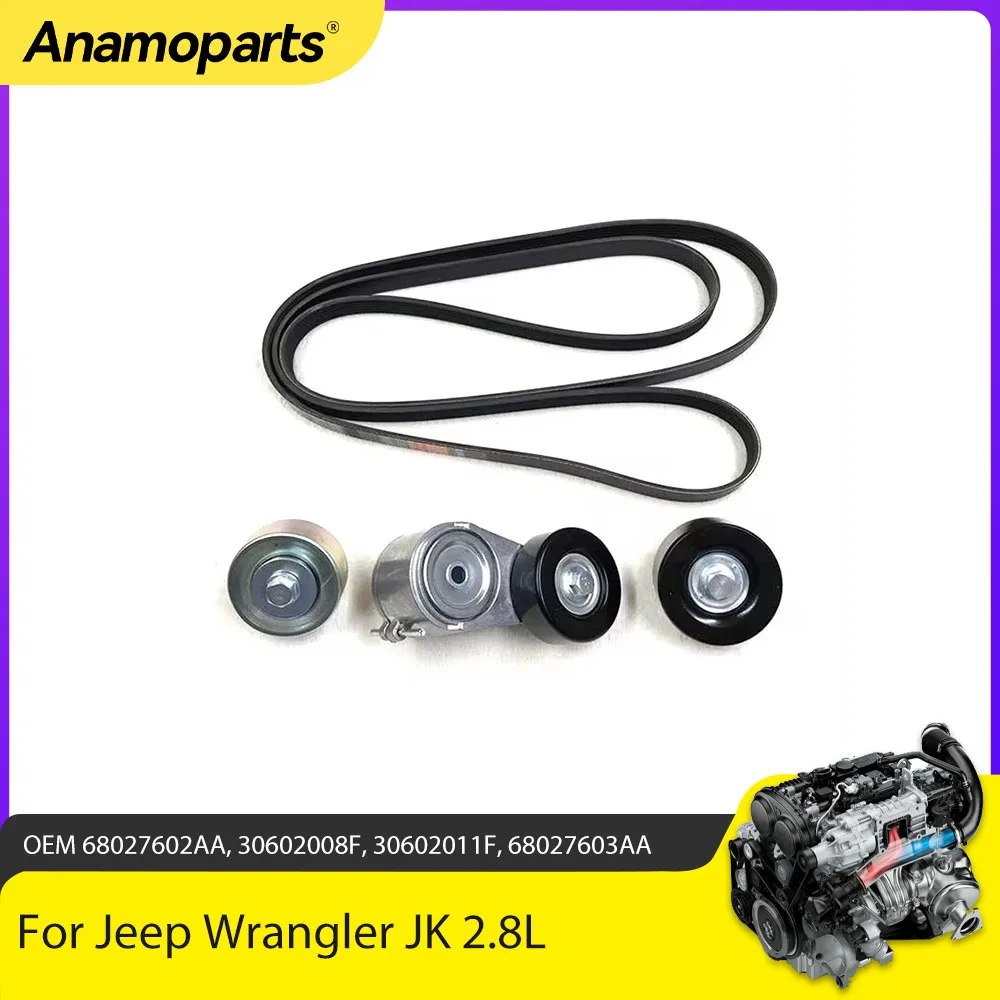 Polea tensora de correa auxiliar Jeep Wrangler JK 2.8 CRD