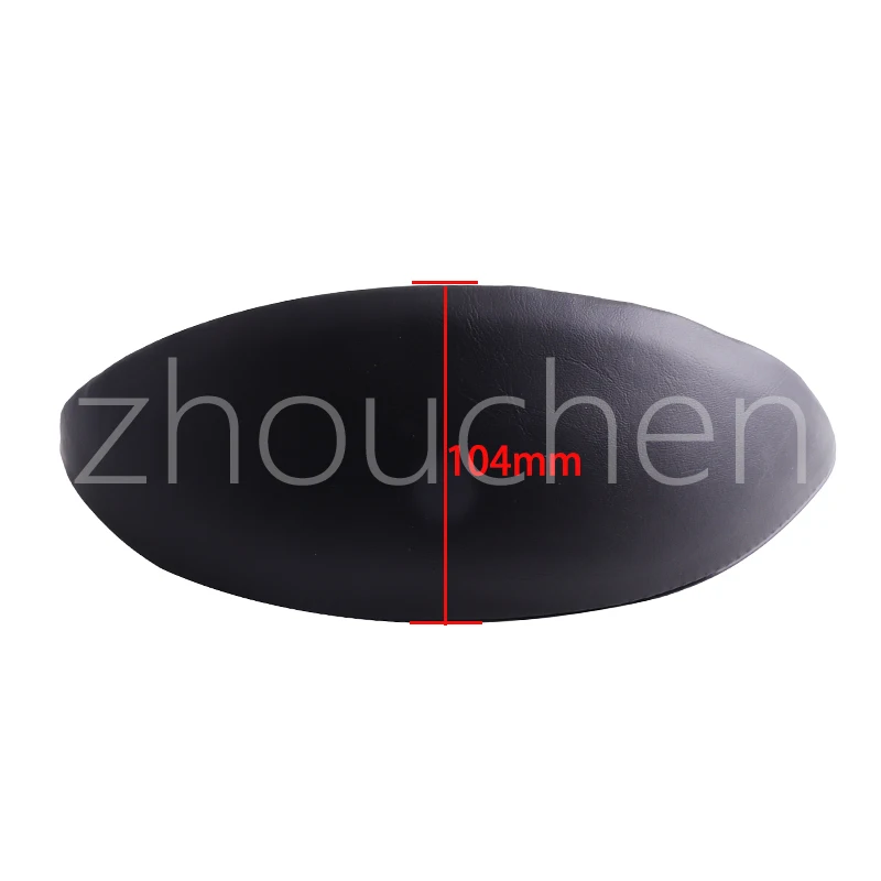 Asiento pasajero sillin Sissy de cuero negro para custom - imagen 3