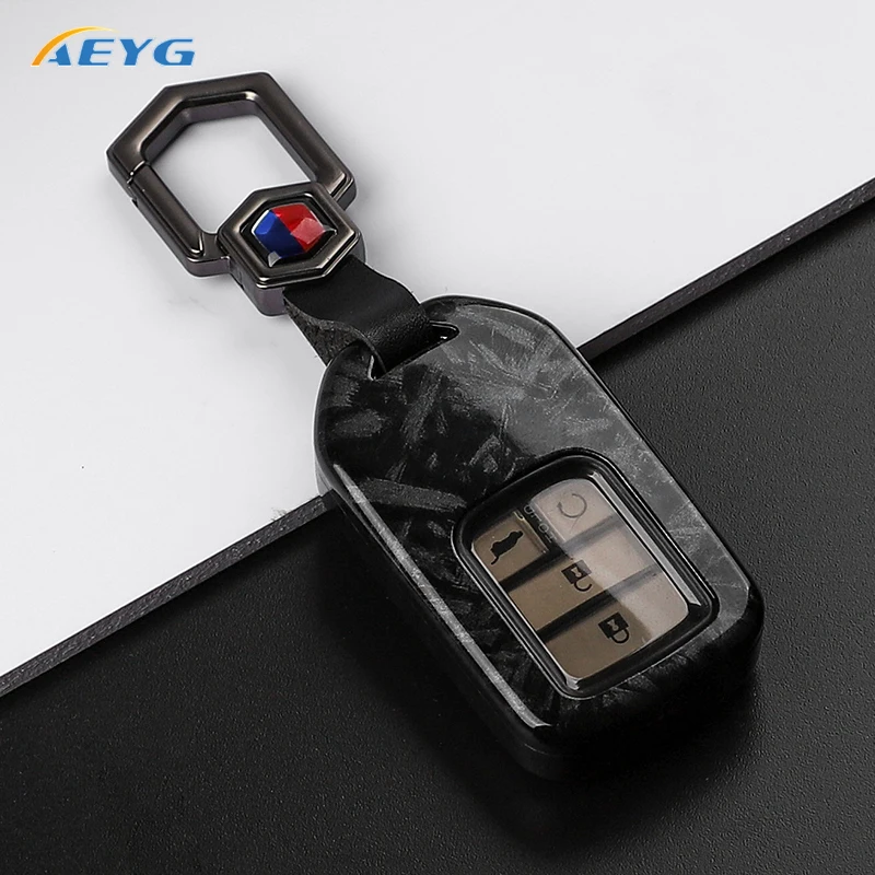 Funda protección llave coche fibra carbono ABS – Honda CR-V Civic Accord