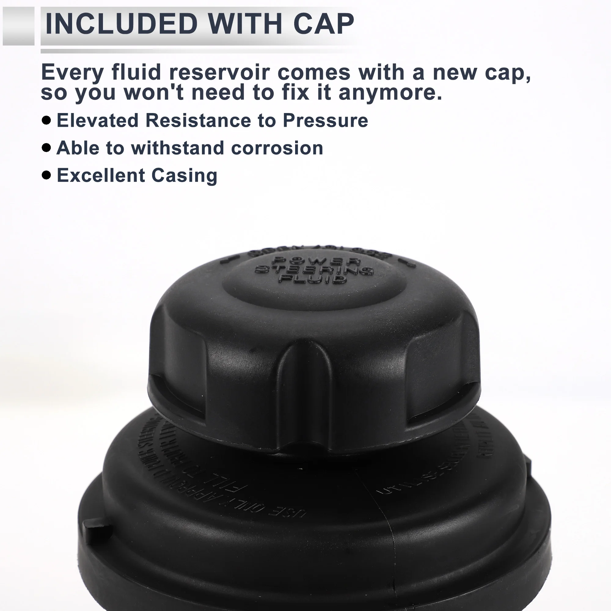 Depósito de dirección asistida UXCELL junto a sus conexiones