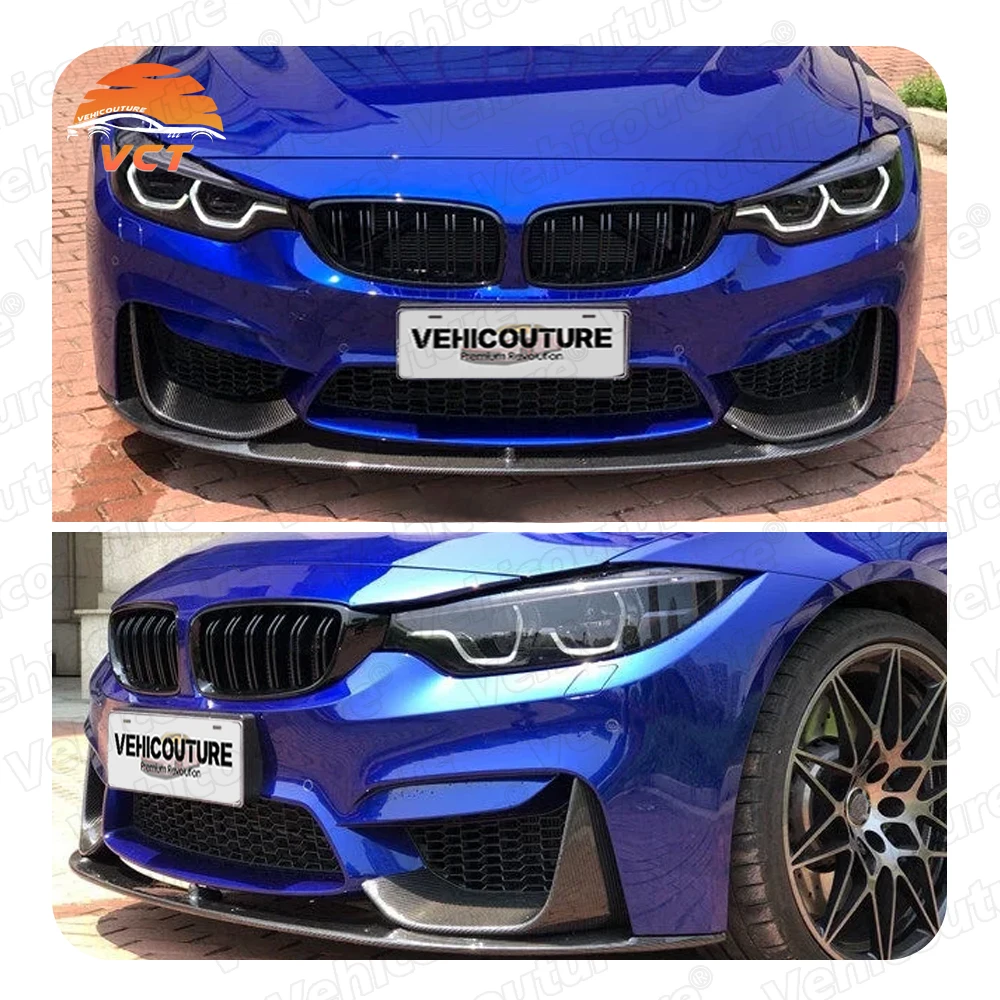 Labio parachoques delantero fibra de carbono para BMW M3 F80 y M4 F82 - imagen 4
