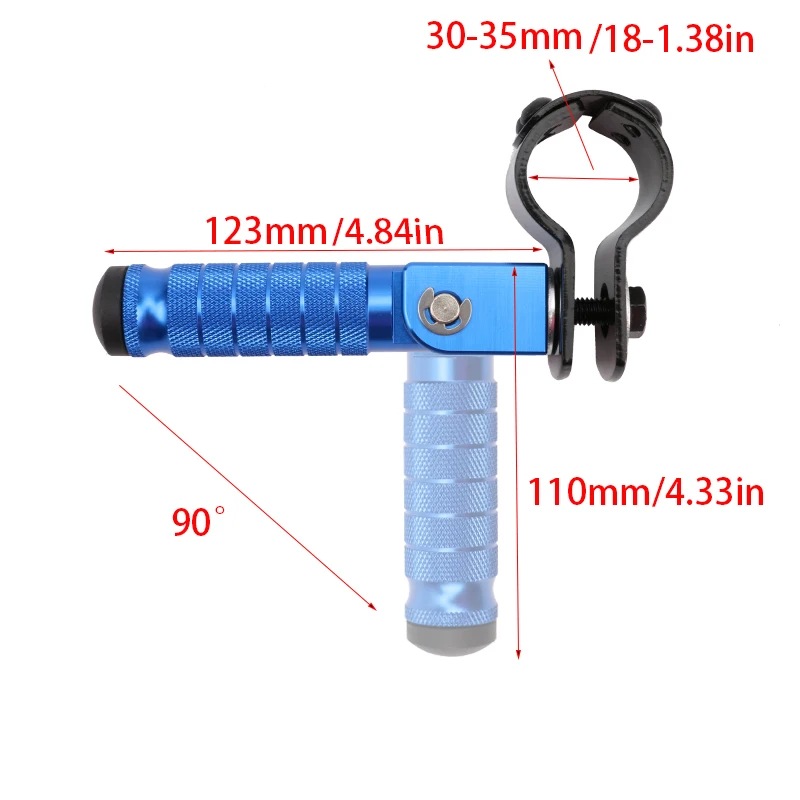 Reposapiés plegables 90° ALCON CNC aluminio 8 mm para motocicleta - imagen 2