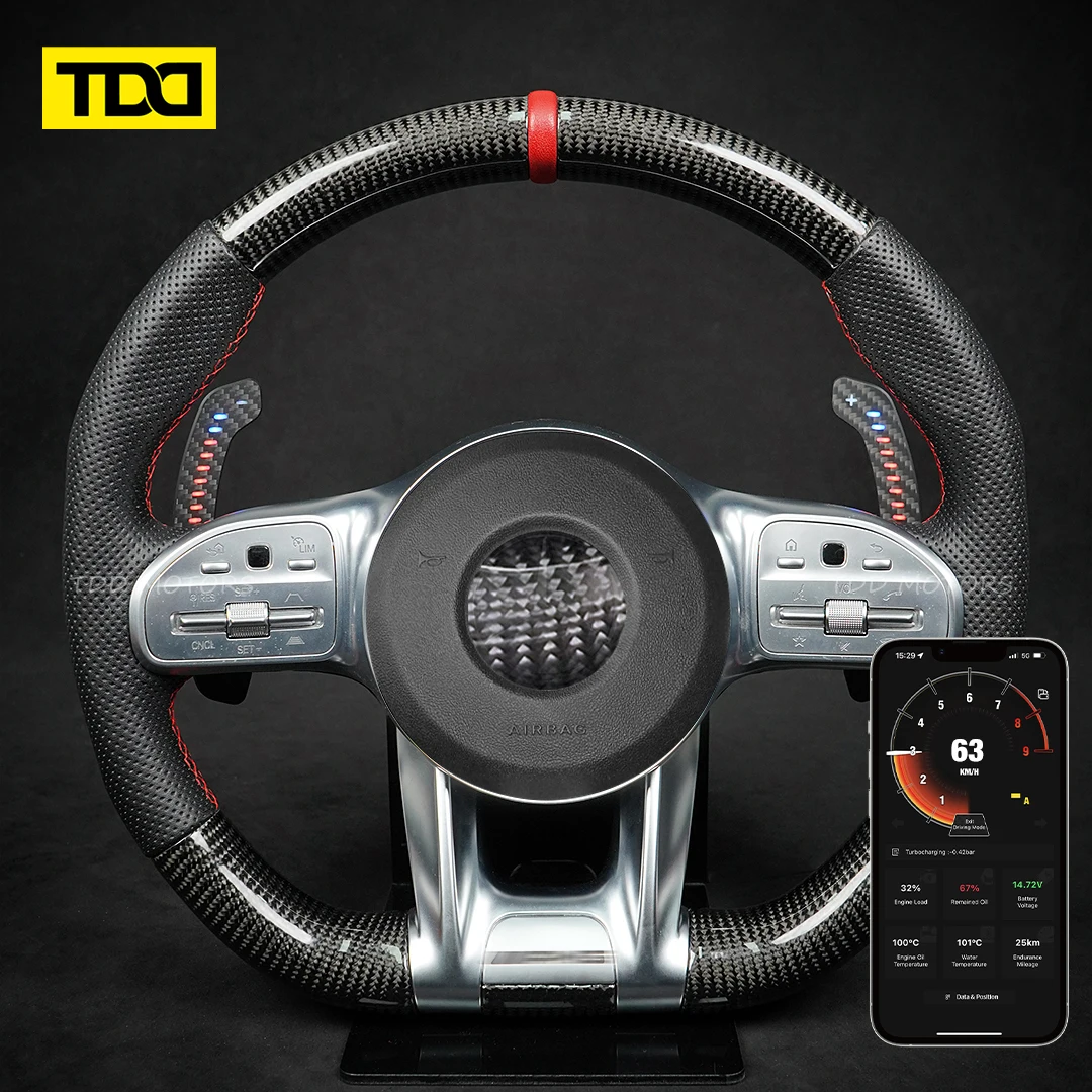 Motores TDD, paletas de cambio magnéticas LED de RPM de fibra de carbono para Mercedes-Benz - imagen 3