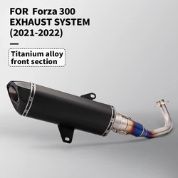 Colector escape + silenciador Honda Forza 300 125cc 2021-2022 azul